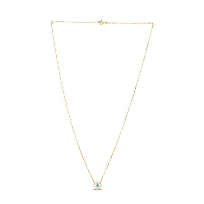 Bids.com 14k Yellow Gold MOP Evil Eye Necklace Necklaces