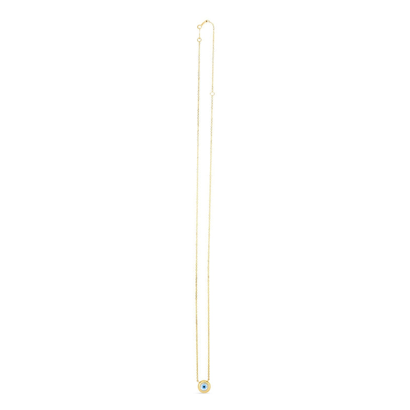 Bids.com 14k Yellow Gold MOP Evil Eye Necklace Necklaces