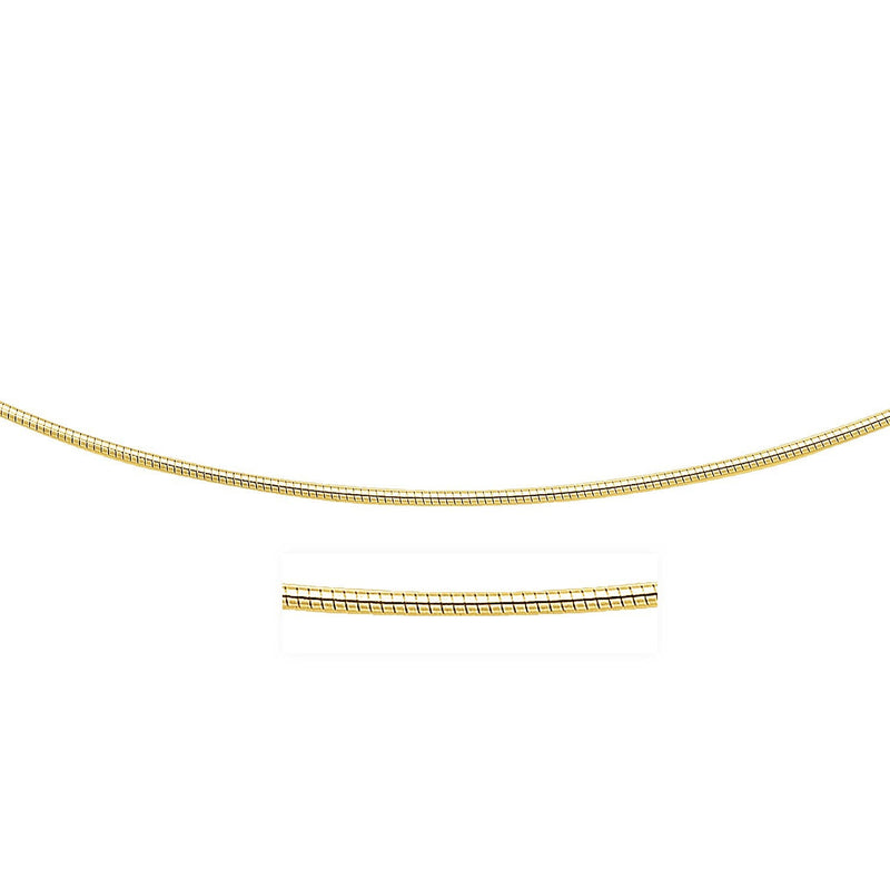 Bids.com 14k Yellow Gold Necklace in a Round Omega Chain Style Necklaces