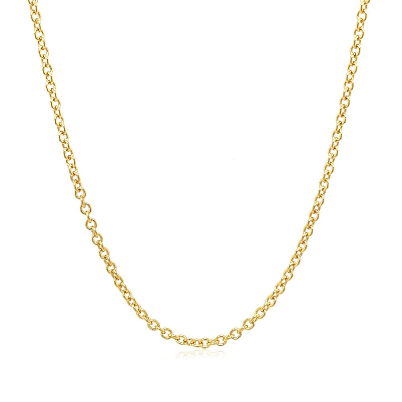 Bids.com 14k Yellow Gold Round Cable Link Chain 1.9mm Necklaces