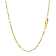 Bids.com 14k Yellow Gold Round Cable Link Chain 1.9mm Necklaces