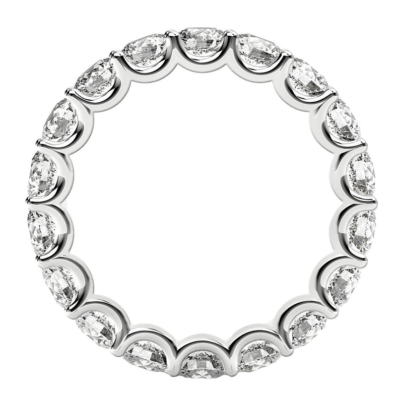 Bids.com Round Cut Lab Grown Diamond Eternity Ring in 14k White Gold (2 cttw FG/VS2) Rings