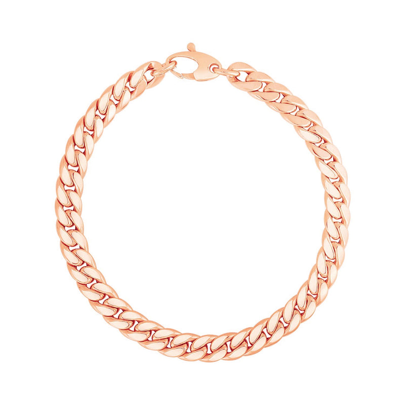 Bids.com 14K Rose Gold Cuban Link Bracelet Bracelets