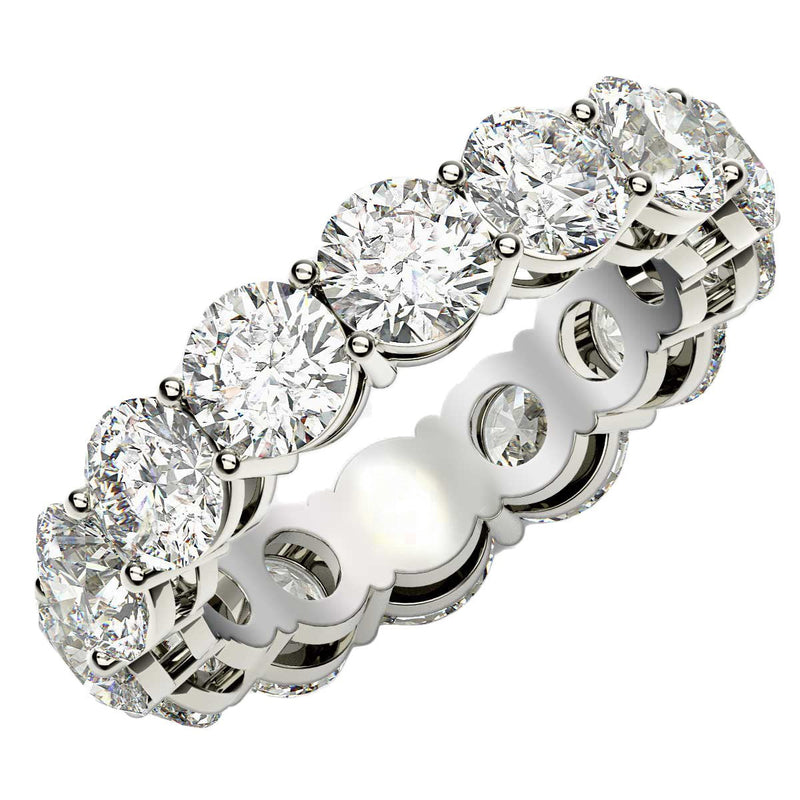 Bids.com Round Cut Lab Grown Diamond Eternity Ring in 14k White Gold (6 cttw FG/VS2) Rings