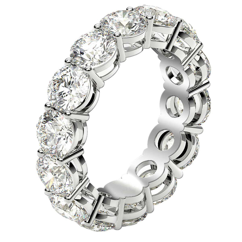 Bids.com Round Cut Lab Grown Diamond Eternity Ring in 14k White Gold (6 cttw FG/VS2) Rings