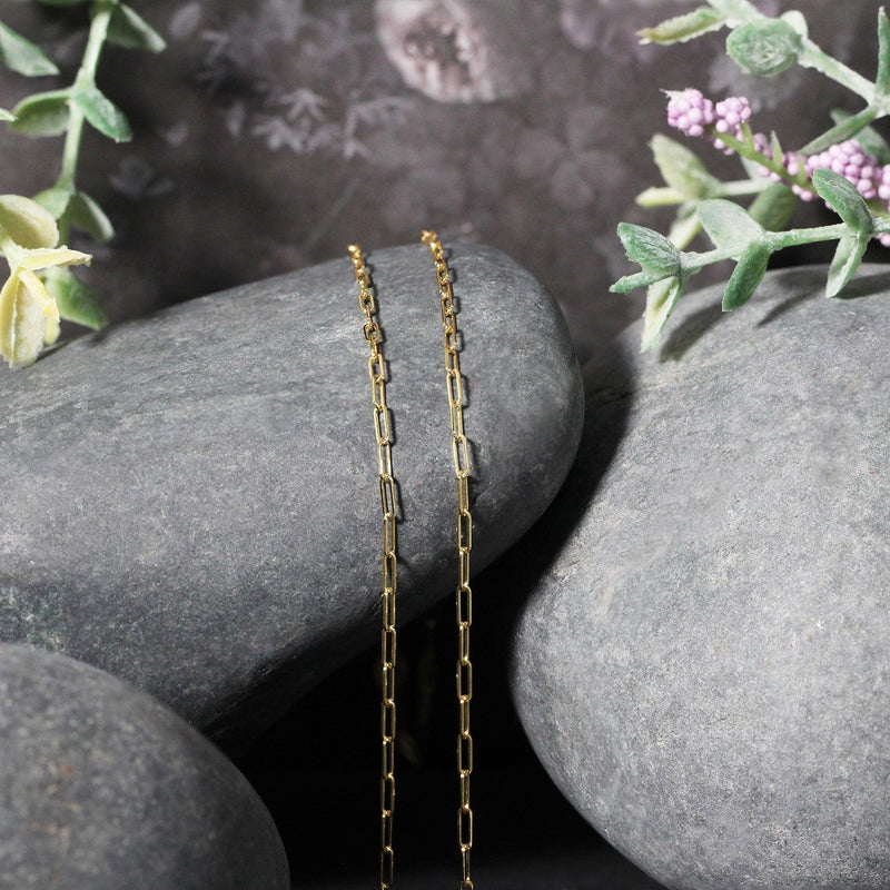 Bids.com 18K Yellow Gold Fine Paperclip Chain (1.50 mm) Necklaces