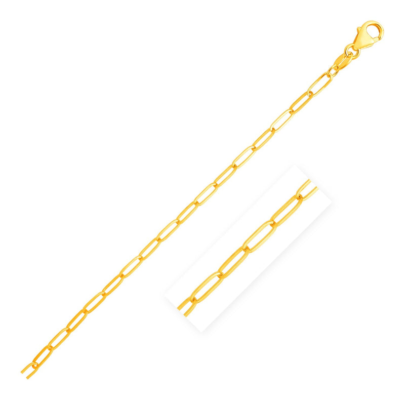 Bids.com 14K Yellow Gold Paperclip Chain (3.5mm) Necklaces