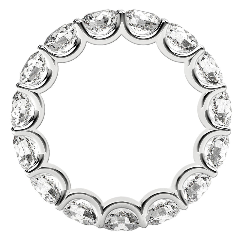 Bids.com Round Cut Lab Grown Diamond Eternity Ring in 14k White Gold (5 cttw FG/VS2) Rings
