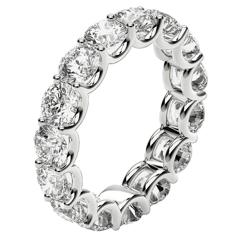 Bids.com Round Cut Lab Grown Diamond Eternity Ring in 14k White Gold (5 cttw FG/VS2) Rings