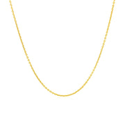 Bids.com 14k Yellow Gold Round Cable Link Chain 1.1mm Necklaces