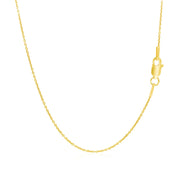 Bids.com 14k Yellow Gold Round Cable Link Chain 1.1mm Necklaces