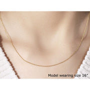 Bids.com 14k Yellow Gold Round Cable Link Chain 1.1mm Necklaces