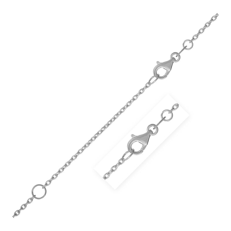 Bids.com Extendable Cable Chain in 14k White Gold (1.5mm) Necklaces