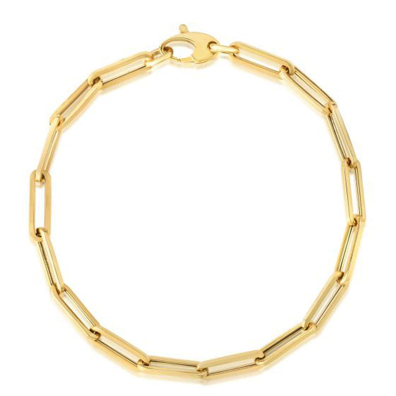 Bids.com 10K Yellow Gold Lite Paperclip Bracelet  (4.20 mm) Bracelets