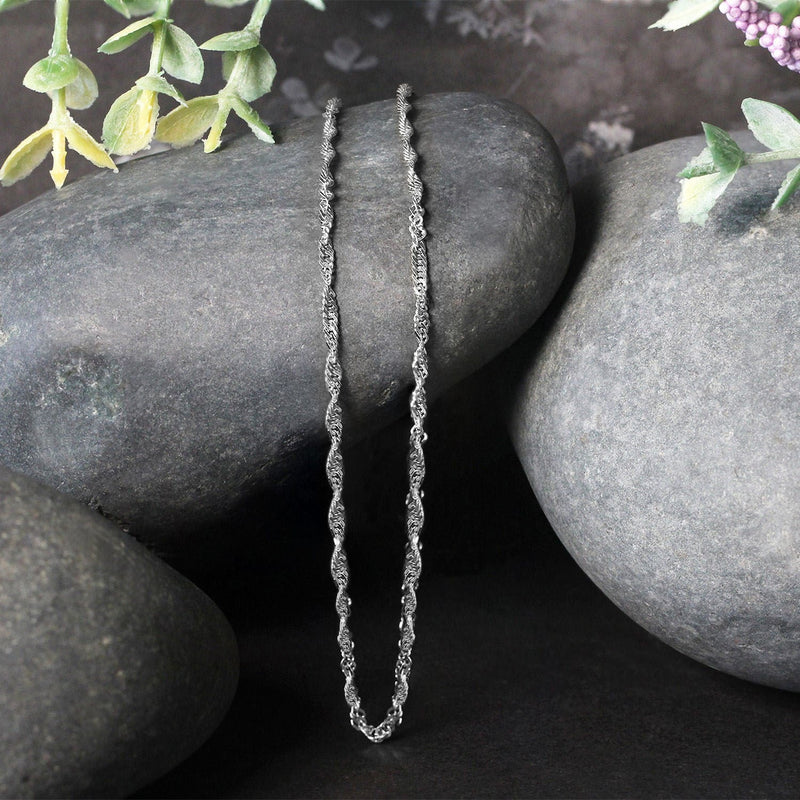 Bids.com 14k White Gold Singapore Chain 1.7mm Necklaces