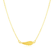 Bids.com 14K Yellow Gold Angel Wing Necklace Necklaces