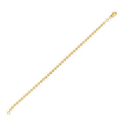 Bids.com Moon Cut Bead Chain Bracelet in 14k Yellow Gold  (3.00 mm) Bracelets