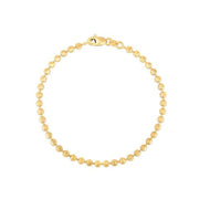 Bids.com Moon Cut Bead Chain Bracelet in 14k Yellow Gold  (3.00 mm) Bracelets