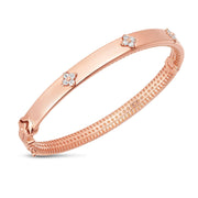 Bids.com 14k Rose Gold Trilogy Diamond Bangle (5.40 mm) Bracelets