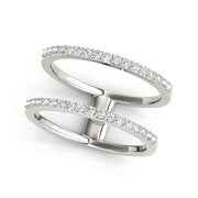 Bids.com 14k White Gold Dual Band Design Ring with Diamonds (1/3 cttw) Rings