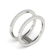 Bids.com 14k White Gold Dual Band Design Ring with Diamonds (1/3 cttw) Rings