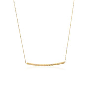 Bids.com 14k Yellow Gold Thin Textured Bar Necklace Necklaces