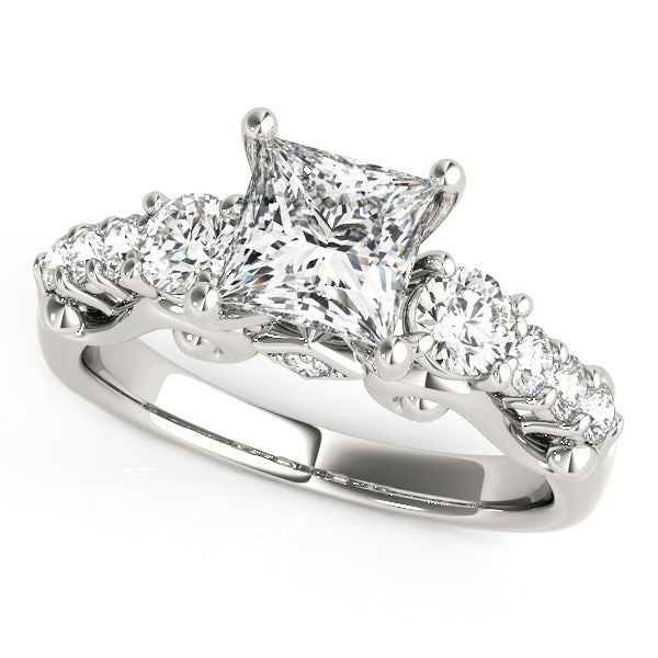 Bids.com 14k White Gold 3 Stone Antique Design Diamond Engagement Ring (1 3/4 cttw) Rings