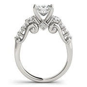 Bids.com 14k White Gold 3 Stone Antique Design Diamond Engagement Ring (1 3/4 cttw) Rings