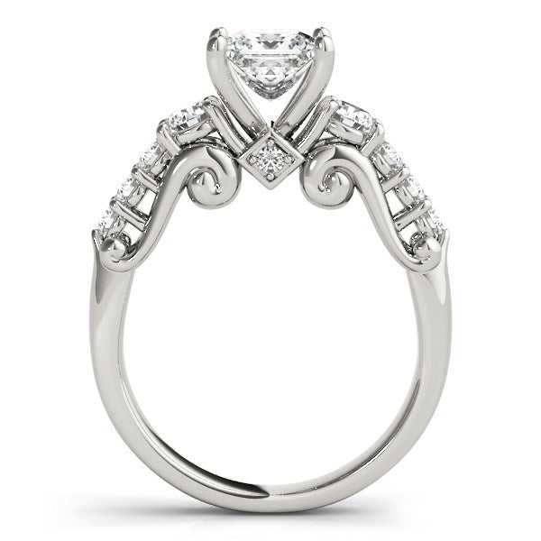 Bids.com 14k White Gold 3 Stone Antique Design Diamond Engagement Ring (1 3/4 cttw) Rings