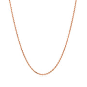 Bids.com 14k Rose Gold Diamond Cut Cable Link Chain 1.3mm Necklaces
