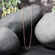 Bids.com 14k Rose Gold Diamond Cut Cable Link Chain 1.3mm Necklaces