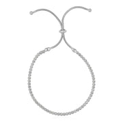 Bids.com Adjustable Tennis Style Bracelet with Cubic Zirconia in Sterling Silver Bracelets
