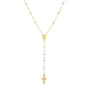 Bids.com 14k Tri Color Gold Lariat Rosary Necklace Necklaces