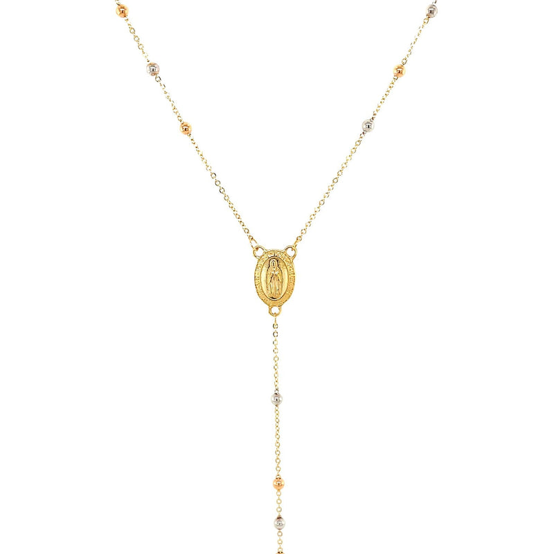 Bids.com 14k Tri Color Gold Lariat Rosary Necklace Necklaces