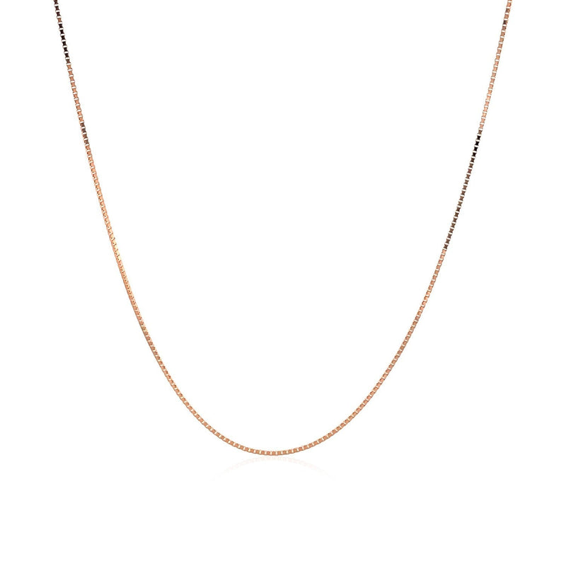 Bids.com 18k Rose Gold Classic Box Chain (0.60 mm) Necklaces