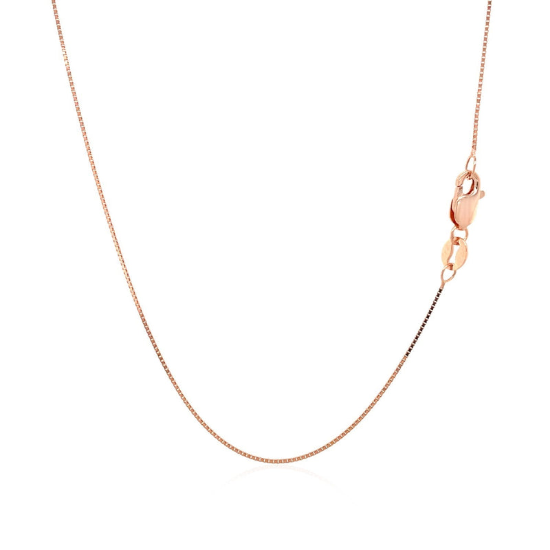 Bids.com 18k Rose Gold Classic Box Chain (0.60 mm) Necklaces