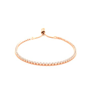 Bids.com Adjustable Tennis Style Bracelet with Cubic Zirconia in Sterling Silver Bracelets