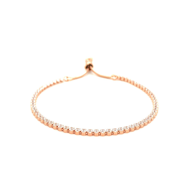 Bids.com Adjustable Tennis Style Bracelet with Cubic Zirconia in Sterling Silver Bracelets