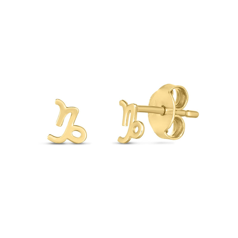 Bids.com 14k Yellow Gold Capricorn Stud Earrings Earrings