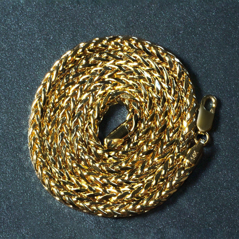 Bids.com 4.1mm 14k Yellow Gold Diamond Cut Round Franco Chain Necklaces