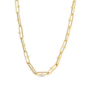 Bids.com 14k Yellow Gold High Polish Elongated Paperclip Jax Link Necklace Necklaces
