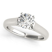 Bids.com 14k White Gold Cathedral Design Solitaire Diamond Engagement Ring (1 cttw) Rings