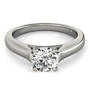 Bids.com 14k White Gold Cathedral Design Solitaire Diamond Engagement Ring (1 cttw) Rings