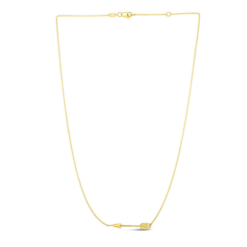 Bids.com 14k Yellow Gold Chain Necklace with Horizontal Arrow Pendant Necklaces