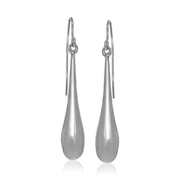Bids.com 14k White Gold Long Polished Teardrop Dangling Earrings Earrings
