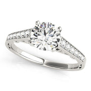 Bids.com 14k White Gold Cathedral Design Diamond Engagement Ring (1 1/4 cttw) Rings
