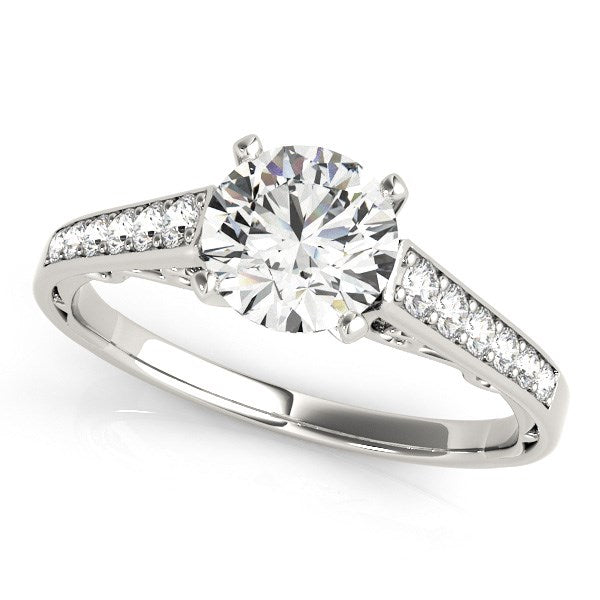 Bids.com 14k White Gold Cathedral Design Diamond Engagement Ring (1 1/4 cttw) Rings