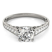 Bids.com 14k White Gold Cathedral Design Diamond Engagement Ring (1 1/4 cttw) Rings