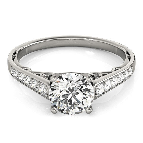 Bids.com 14k White Gold Cathedral Design Diamond Engagement Ring (1 1/4 cttw) Rings