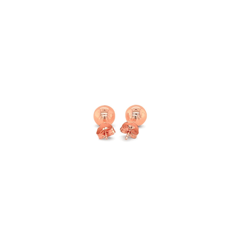 Bids.com 14k Rose Gold Classic Round Shape Stud Earrings (6.0 mm) Earrings